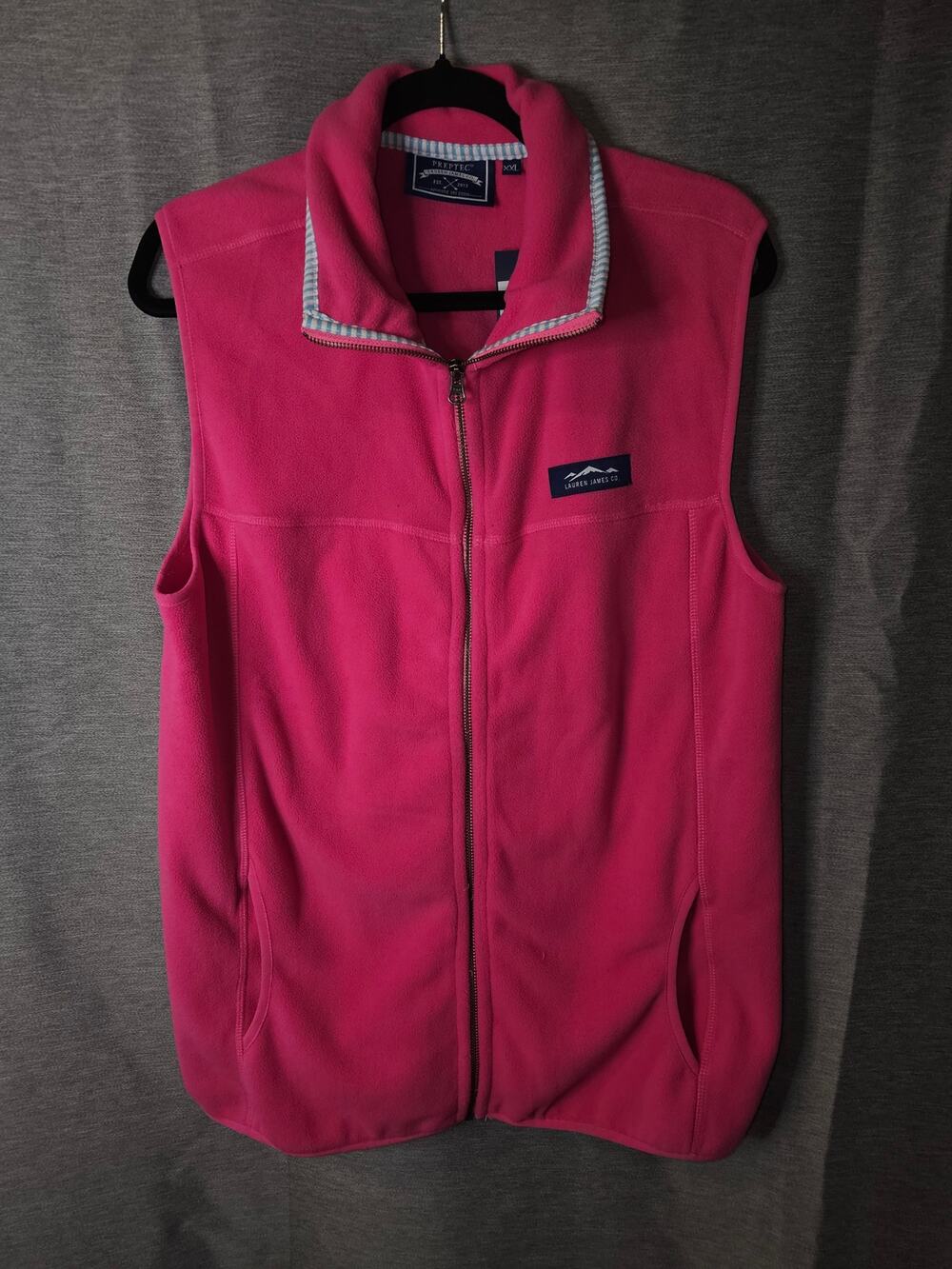 NWT Lauren James Women's Size XXL Preptec Fleece Vest Pink